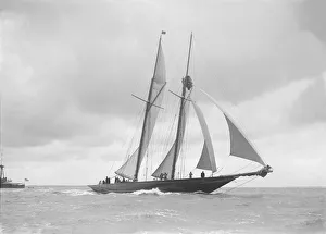 The schooner Lamorna, 1912. Creator: Kirk & Sons of Cowes