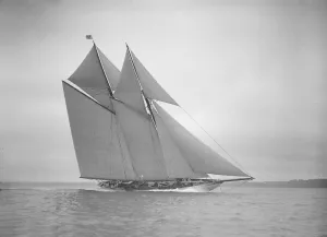 Edgar Wp Prints: The schooner Meteor IV, 1911. Creator: Kirk & Sons of Cowes