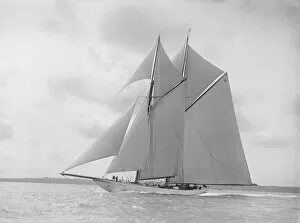 Gaff Rig Collection: The schooner Meteor IV, 1912. Creator: Kirk & Sons of Cowes