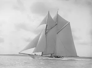 Edgar Wp Prints: The schooner Meteor IV, 1912. Creator: Kirk & Sons of Cowes