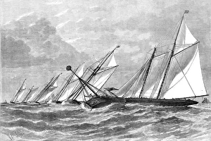 Yachts Prints: Schooner and Yawl Match of the Royal Thames Yacht Club last Saturday: the Pantomine