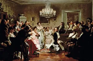 Amusing Gallery: Schubertiade (Schubertabend), 1896