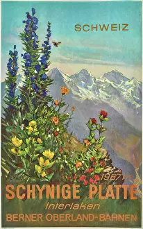 Railroad Prints: Schynige Platte, 1952. Creator: Hodel, Ernst (1881-1955)
