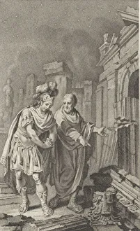 Carthage Prints: Scipio Aemilianus before the ruins of Carthage in the company of Polybius