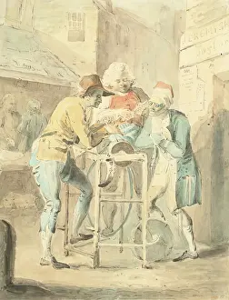 Aberdeen Art Gallery Museums Prints: Scissor Grinder in the Canongate, Edinburgh, c1818. Creator: John Burnet