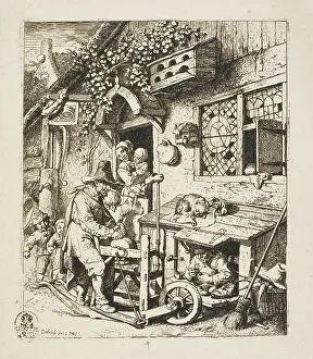 Tradesman Prints: The Scissors-Grinder, 1741. Creator: Christian Wilhelm Ernst Dietrich