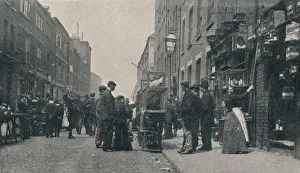 Sclater Street Bird Fair on Sunday Morning, 1901. Artist: RA Shield