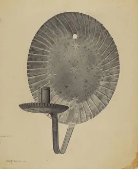 Wall Mounted Prints: Sconce, 1938. Creator: Amelia Tuccio