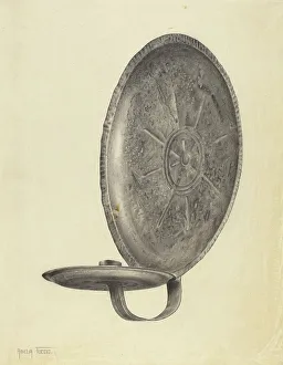 Wall Mounted Prints: Sconce, c. 1939. Creator: Amelia Tuccio