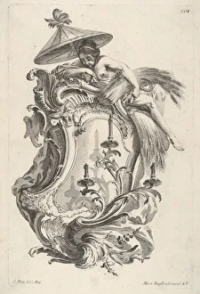 Martin Engelbrecht Prints: Sconce Representing Summer, from Wand-Leuchter die 4 Jahrseiten vorstellend, ca