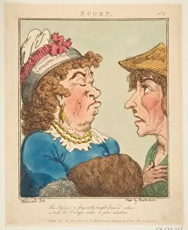 Charles Le Gallery: Scorn (Le Brun Travested, or Caricatures of the Passions), January 21, 1800