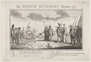 Highlander Prints: The Scotch Butchery, Boston, 1775, 1775. 1775. Creator: Anon