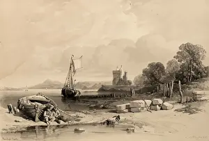 Jd Harding Prints: Scotland Delineated-Barnbougle Castle, 1847. Creator: James Duffield Harding