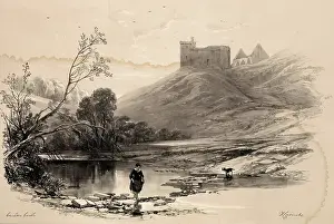 Jd Harding Prints: Scotland Delineated-Crichton Castle, 1847. Creator: James Duffield Harding