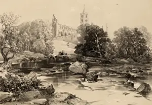 Scotland Delineated-Dunblane Cathedral, 1847. Creator: James Duffield Harding