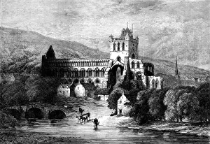 Centenary Prints: The Scott Centenary: Jedburgh Abbey, 1871. Creator: William James Palmer