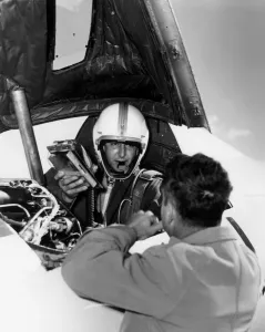 Cockpit Prints: Scott Crossfield... after the first mach 2 flight, USA, November 20, 1953