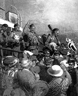 Images Dated 30th January 2008: Scottish Highlanders of the British Expeditionary Force at Boulogne, France, First World War, 1914