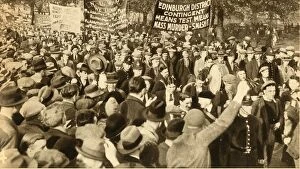 Demanding Collection: Scottish marchers, Means Test protests, Hyde Park, London, 1932, (1933). Creator: Unknown
