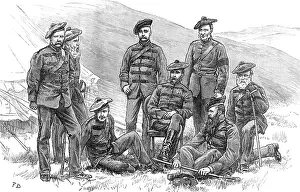 Tam Oshanter Prints: The Scottish Volunteers: Border Rifles - group of officers (Undress)
