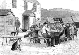 Tweed Prints: Scottish Volunteers at home: after dinner at a sheep-farm near the Spital of Glenshee