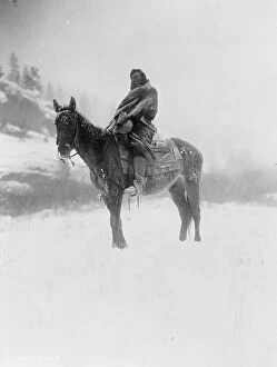 Riders Collection: The scout in winter-Apsaroke, c1908. Creator: Edward Sheriff Curtis