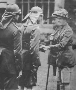 Boy Scout Gallery: Scouts welcomed by the Prince of Wales at the jamboree at Arrowe Park, Birkenhead, 1929 (1936)