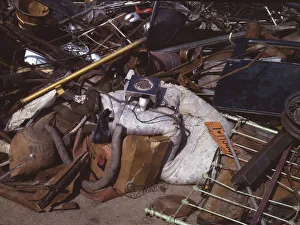 Salvage Prints: Scrap and salvage depot, Butte, Mont. 1942. Creator: Russell Lee