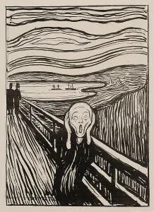 Psychology Prints: The Scream, 1895. Creator: Edvard Munch