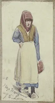 Wove Paper Prints: Screaming woman, 1860. Creator: Hugo Kauffmann