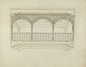 Choir Stall Prints: Screen, for Choir, 1939. Creator: Edith Towner