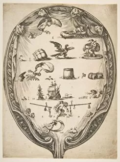 Bella Collection: Screen with Rebus of Fortune, ca. 1639. Creator: Stefano della Bella