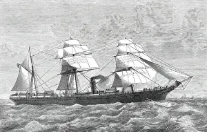 Wells J R Prints: The Screw-steamer Alfonso XII, 1876. Creator: Josiah Robert Wells