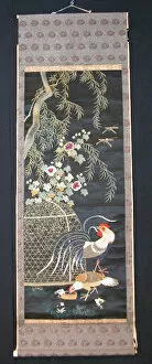 Chickens Gallery: Scroll, Japan, Meiji period (1868-1912), c. 1880. Creator: Unknown