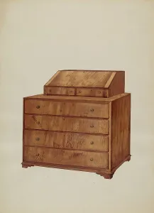 Scrutoir or Butler's Desk, c. 1936. Creator: Fred Weiss