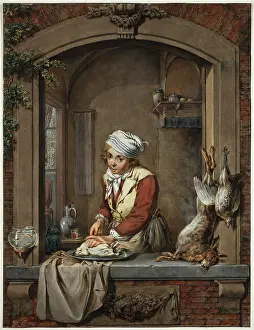 Preparation Prints: Scullery Boy, 1789. Creator: Jacobus Johannes Lauwers
