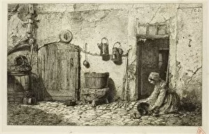 Chore Gallery: Scullery Maid, 1844. Creator: Charles Emile Jacque