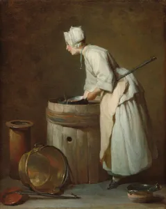 Barrels Prints: The Scullery Maid, c. 1738. Creator: Jean-Simeon Chardin
