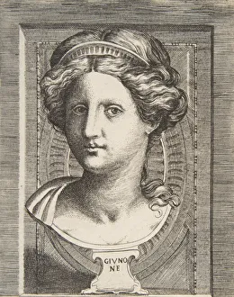 Sculpted head of Juno, ca 1531-76. Creator: Giulio Bonasone