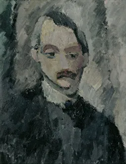 Valle Rosenberg Prints: The Sculptor Nils E. Santesson, 1916. Creator: Valle Rosenberg