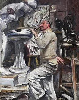 Lovis 1858 1925 Prints: The Sculptor (Portrait of the sculptor Nikolaus Friedrich)