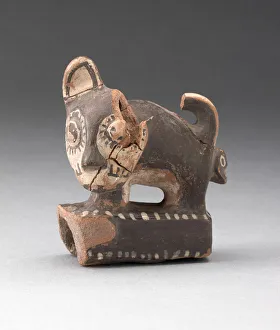 Sculpture Fragment of Feline Standing on Rectangular Form, A. D. 1000 / 1470