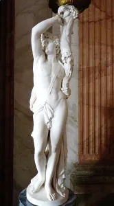 Kuskovo Prints: Sculpture Lamp in the Vestibule of Kuskovo Palace