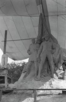 Borglum Gutzon Prints: Sculpture by Mr. Gutzon Borglum, between 1915 and 1917. Creator: Arnold Genthe