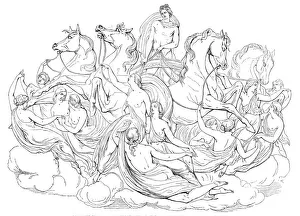 Phaeton Prints: Sculpture prize - The Hours leading the Horses of the Sun, - by Mr. A