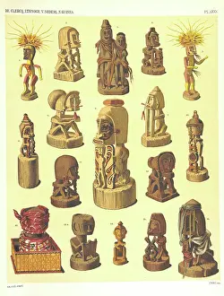 Sculptures Prints: Sculptures from Dutch New Guinea, 1893. Creator: Unknown