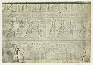 F Frith Collection: Sculptures from the Outer Wall, Dendera, 1857. Creator: Francis Frith