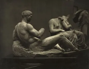 Carbon Print Prints: Sculptures from the Parthenon, British Museum, c. 1870s. Creator: Adolphe Braun (French