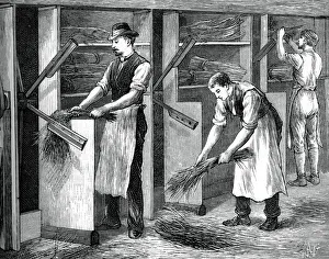 Fibre Prints: Scutching mill, c1880