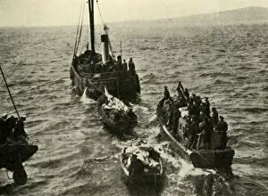The Scuttling of the German Fleet at Scapa Flow, First World War, 1918, (c1920)